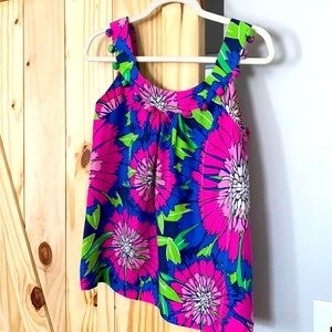 Lilly Pulitzer 100% Silk Small Floral Tank Blouse